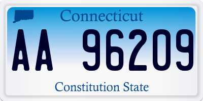 CT license plate AA96209