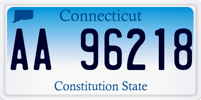 CT license plate AA96218