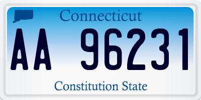 CT license plate AA96231
