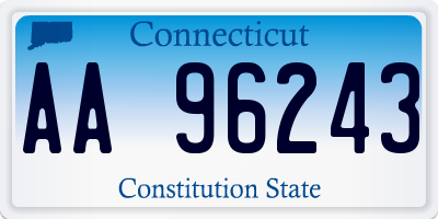 CT license plate AA96243