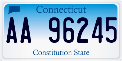 CT license plate AA96245