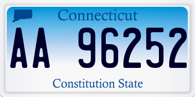 CT license plate AA96252