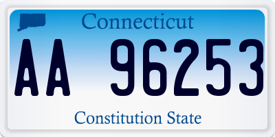 CT license plate AA96253