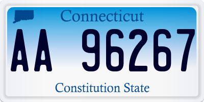 CT license plate AA96267