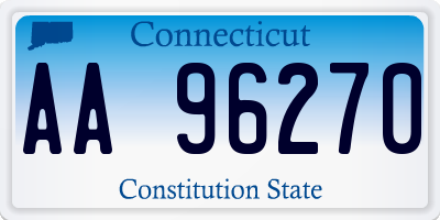 CT license plate AA96270