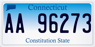 CT license plate AA96273