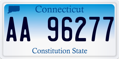 CT license plate AA96277