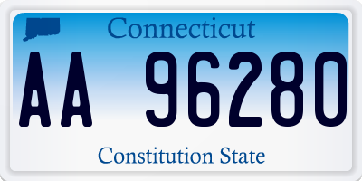 CT license plate AA96280