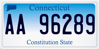 CT license plate AA96289