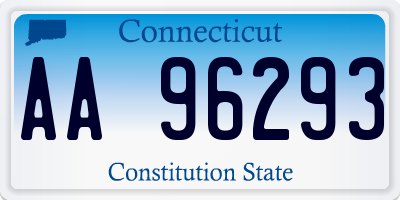 CT license plate AA96293