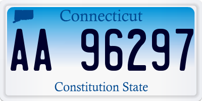 CT license plate AA96297