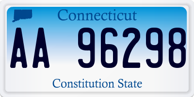 CT license plate AA96298