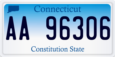 CT license plate AA96306