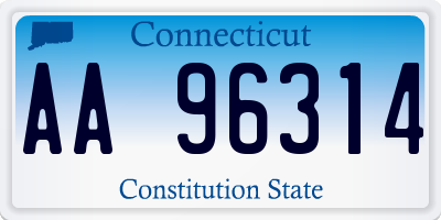CT license plate AA96314