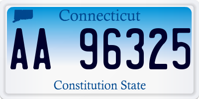 CT license plate AA96325
