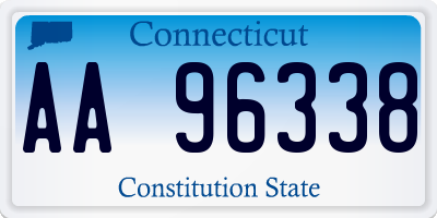 CT license plate AA96338