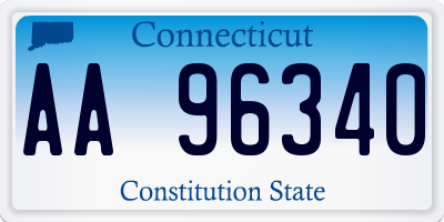 CT license plate AA96340