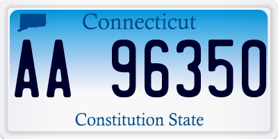 CT license plate AA96350