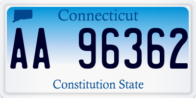 CT license plate AA96362