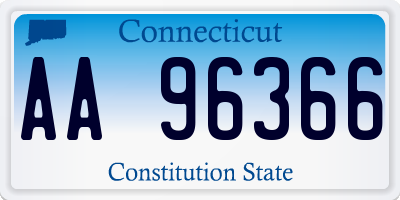 CT license plate AA96366