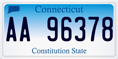 CT license plate AA96378