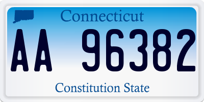 CT license plate AA96382