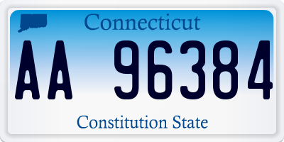 CT license plate AA96384