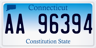 CT license plate AA96394