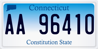 CT license plate AA96410