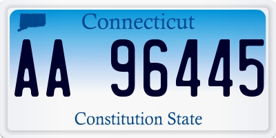CT license plate AA96445