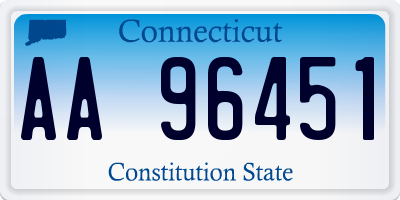 CT license plate AA96451