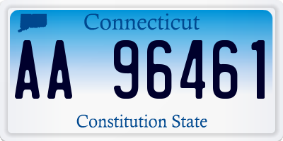 CT license plate AA96461