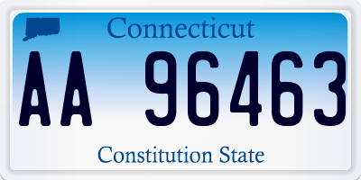 CT license plate AA96463