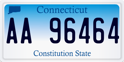 CT license plate AA96464