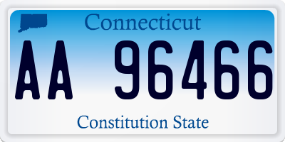 CT license plate AA96466