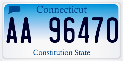 CT license plate AA96470