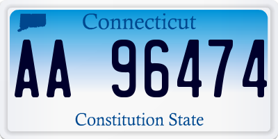 CT license plate AA96474