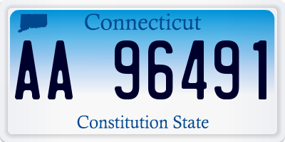 CT license plate AA96491