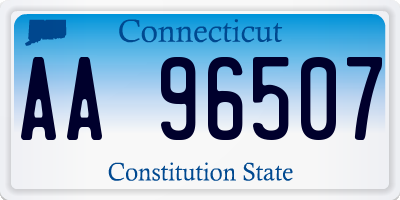 CT license plate AA96507