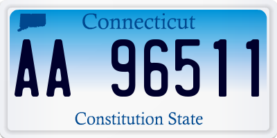 CT license plate AA96511