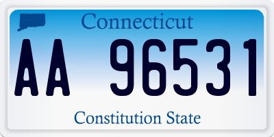 CT license plate AA96531