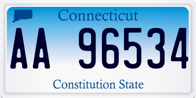 CT license plate AA96534