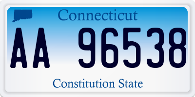 CT license plate AA96538