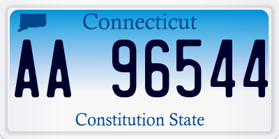 CT license plate AA96544