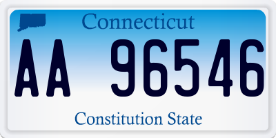 CT license plate AA96546