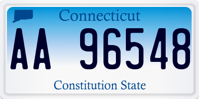 CT license plate AA96548