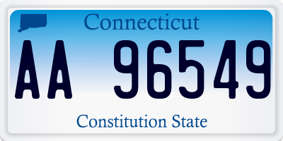 CT license plate AA96549