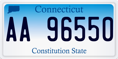 CT license plate AA96550