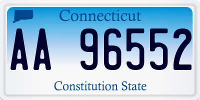 CT license plate AA96552