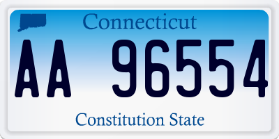 CT license plate AA96554